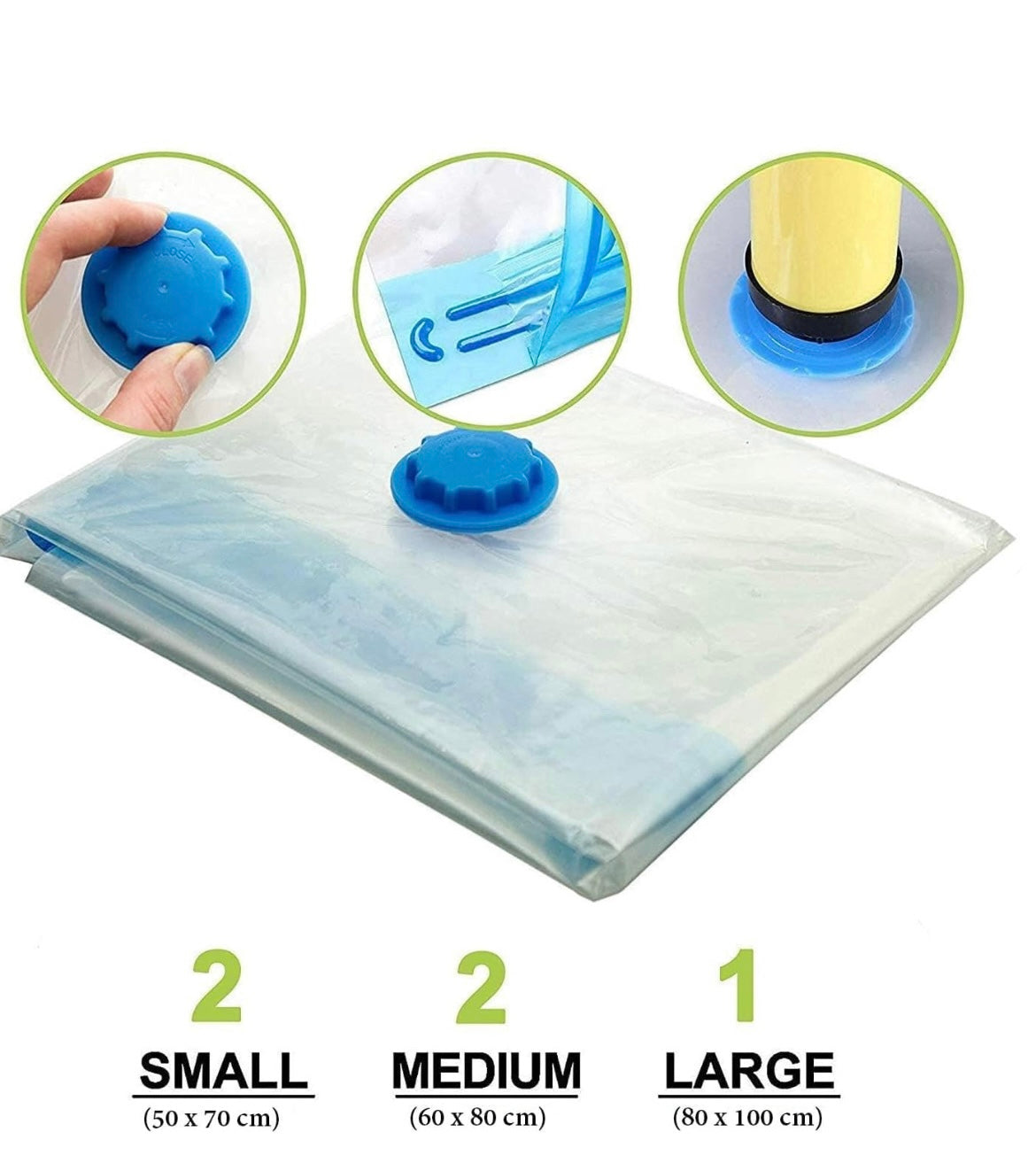 VACUUM STORAGE BAG 6PC SET