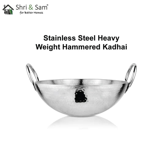 SHRI&SAM SS HEAVY WEIGHT HAMMERED KADHAI